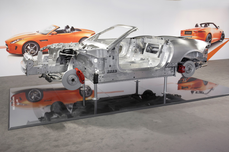 Actual chassis and body of the F-Type.